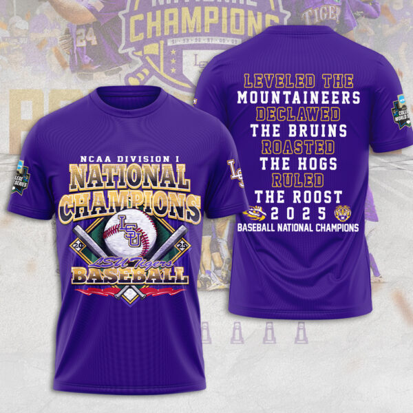 LSU Tigers Baseball 3D Apparel - MAITM 11890