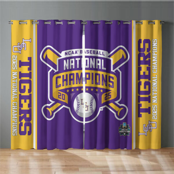 LSU Tigers Baseball Window Curtain - MAITM 12079