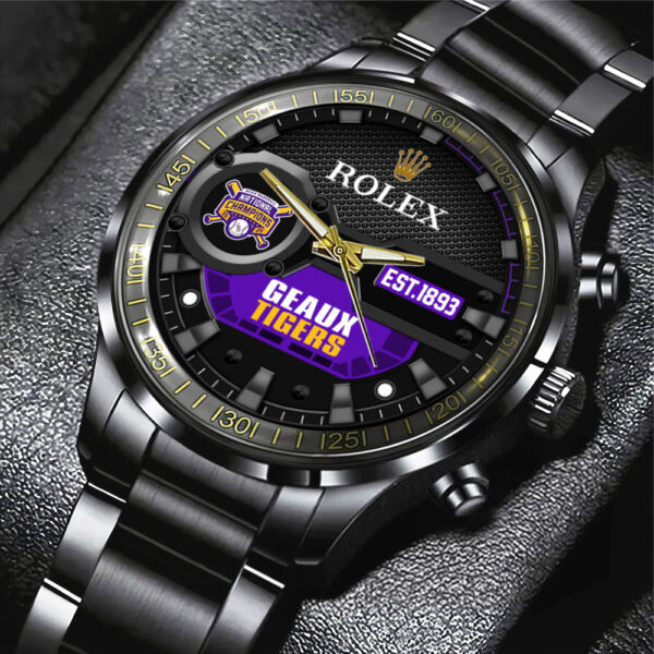 LSU Tigers Baseball x Rolex Black Stainless Steel Watch - MAITM 11899