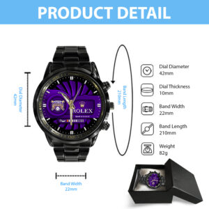 LSU Tigers Baseball x Rolex Black Stainless Steel Watch - MAITM 12012