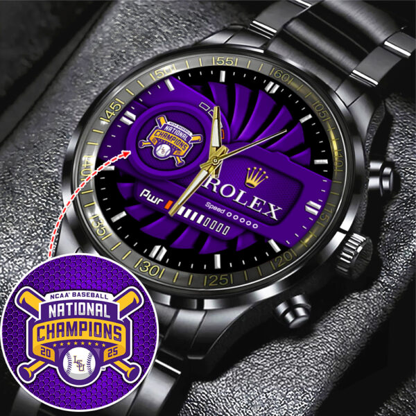 LSU Tigers Baseball x Rolex Black Stainless Steel Watch - MAITM 12012