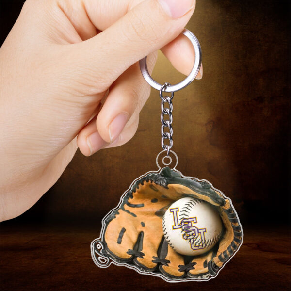 LSU Tigers Baseball Custom Shape 1-sided Keychain - GNE NEW536