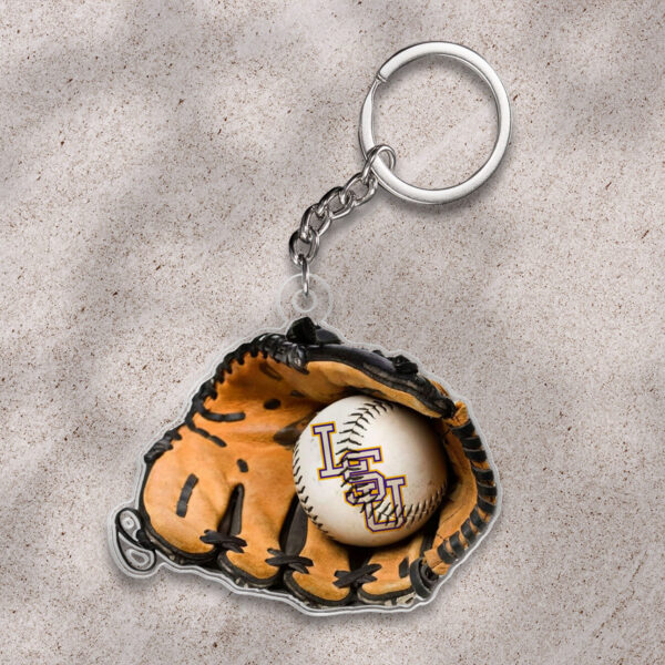 LSU Tigers Baseball Custom Shape 1-sided Keychain - GNE NEW536