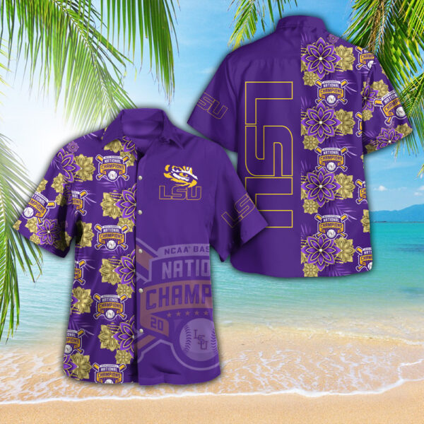 LSU Tigers Baseball 3D Hawaiian Shirt - GNE 3899
