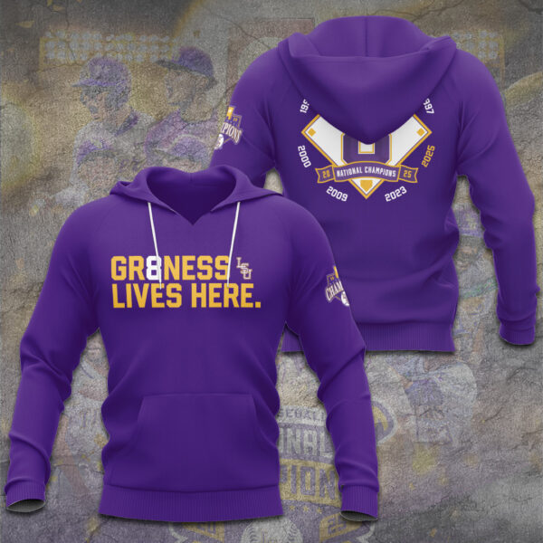 LSU Tigers Baseball 3D Apparel - TANTN 14214