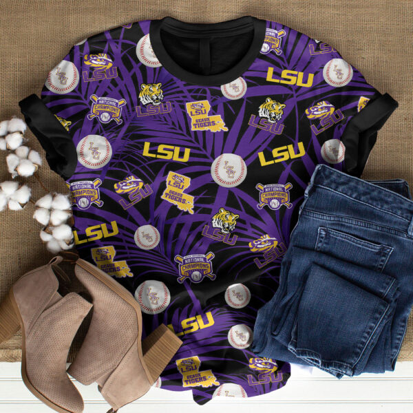LSU Tigers Baseball 3D T-Shirt - GNE 3926