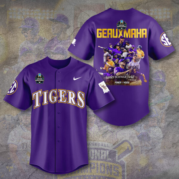 LSU Tigers Baseball Baseball Jersey - TANTN 14134