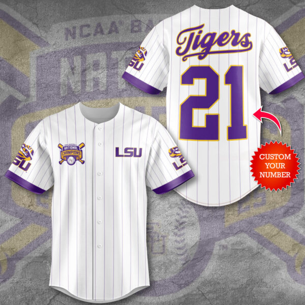 Personalized LSU Tigers Baseball Baseball Jersey - GNE 3927