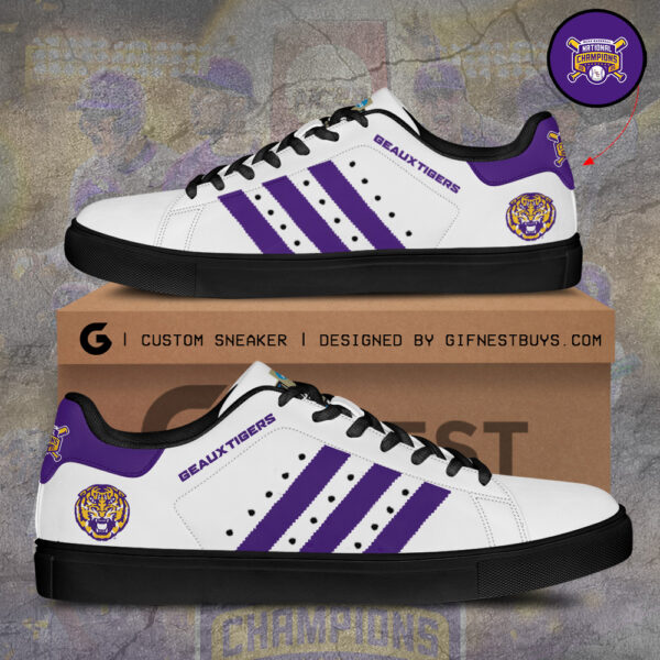 LSU Tigers Baseball Custom SS Shoes - TANTN 14126