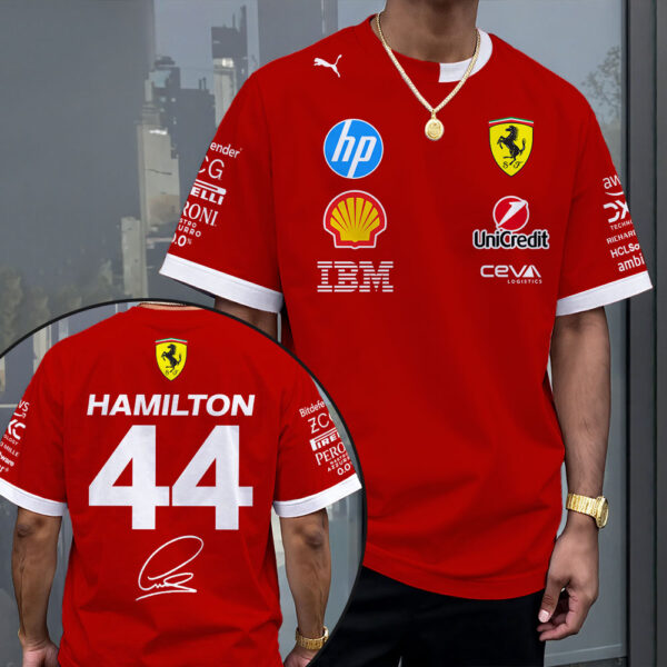 Scuderia Ferrari x Lewis Hamilton 3D T-Shirt - MAITM 12006