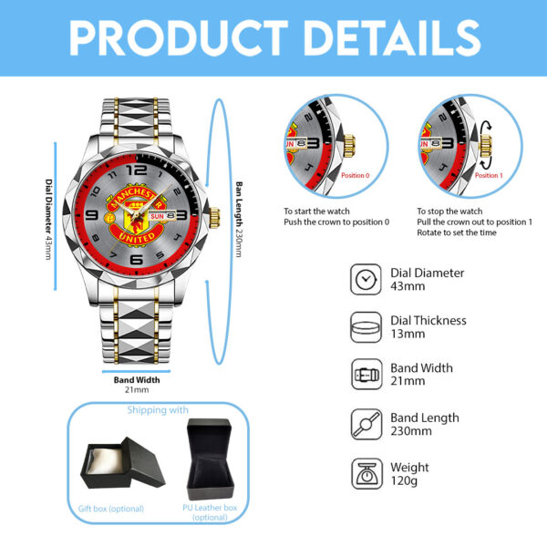 Manchester United Alloy Luxury Quartz Watch - TANTN 14744