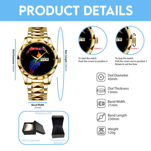 MET Band Alloy Luxury Quartz Watch - GNE 3948