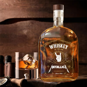 Personalized MET Band 25oz Empty Whiskey Bottle - TANTN 15009