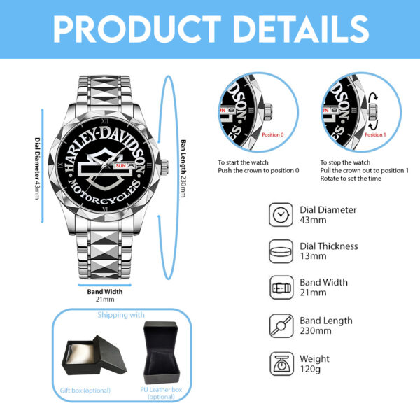 Harley Davidson Alloy Luxury Quartz Watch - GNE 3903