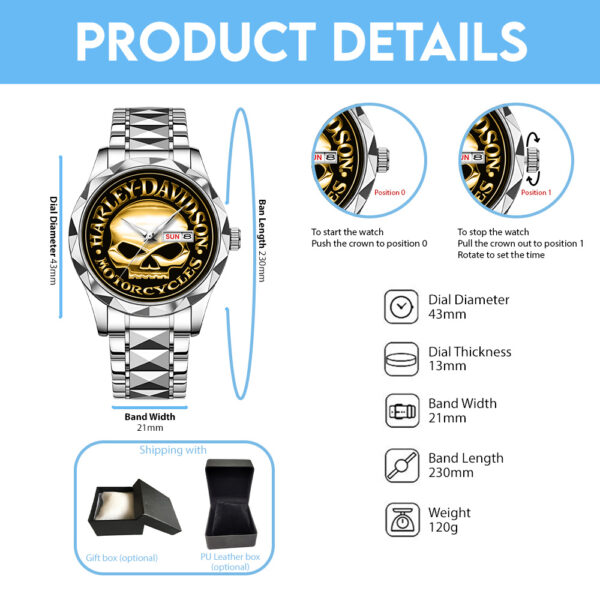 Harley Davidson Alloy Luxury Quartz Watch - GNE 3904