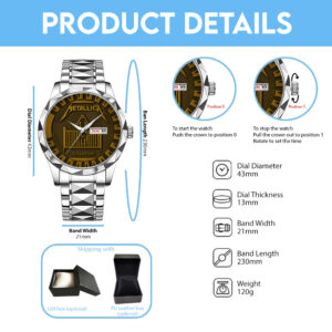 MET Band Alloy Luxury Quartz Watch - TANTN 14276
