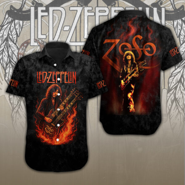 Led Zeppelin Short Sleeve Dress Shirt – NGHIAVT 2672.8