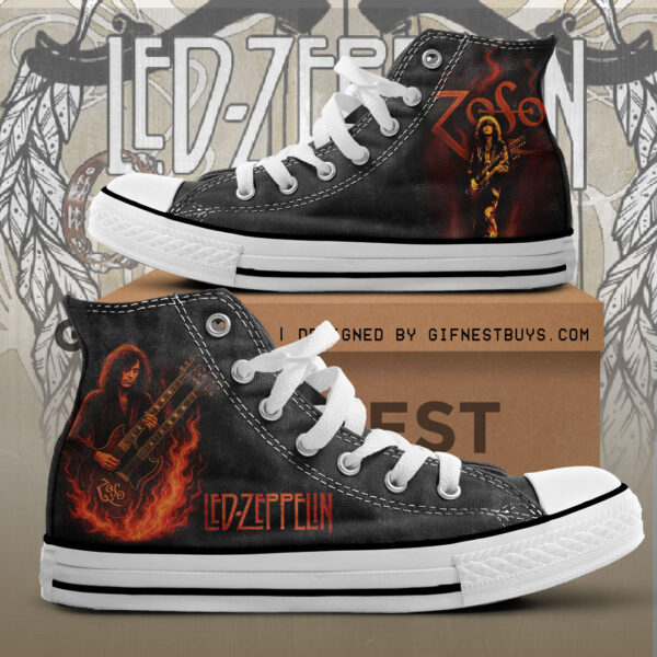 Led Zeppelin High Top Canvas Shoes - NGHIAVT 2672.7