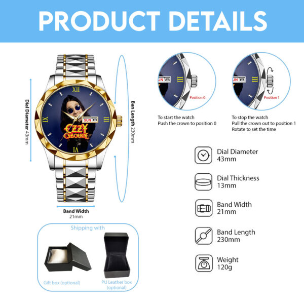 Ozzy Osbourne Alloy Luxury Quartz Watch - NGHIAVT 3263