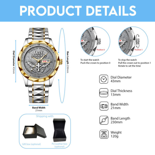 Ozzy Osbourne Alloy Luxury Quartz Watch - NGHIAVT 3292