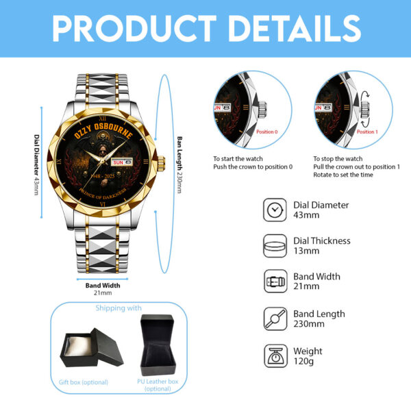 Ozzy Osbourne Alloy Luxury Quartz Watch - NGHIAVT 3294
