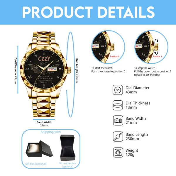 Ozzy Osbourne Alloy Luxury Quartz Watch - NGHIAVT 3300