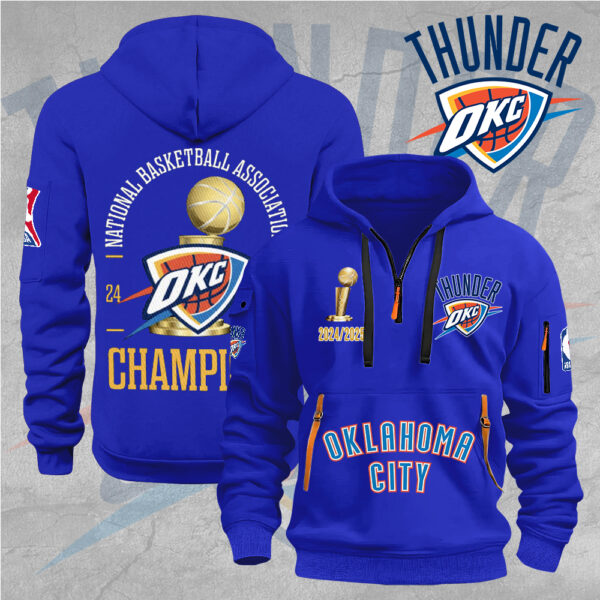 Oklahoma City Thunder 2D Quarter Zip Hoodie - MAITM 12194