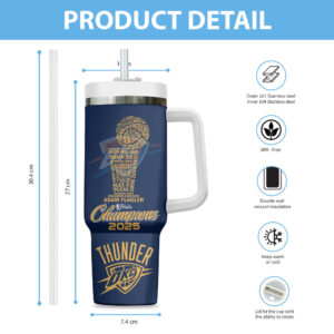 Oklahoma City Thunder 40oz Stanley Tumbler - MAITM 12190