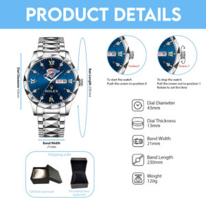 Oklahoma City Thunder x Rolex Alloy Luxury Quartz Watch - MAITM 11912