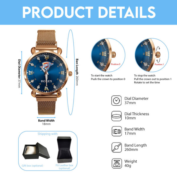 Oklahoma City Thunder x Rolex Mesh Strap Quartz Watch - MAITM 12109