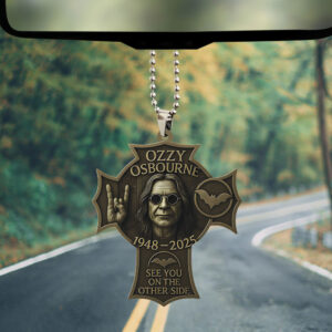 Ozzy Osbourne Custom shape 2-sided Acrylic Car Ornament - TANTN 14780