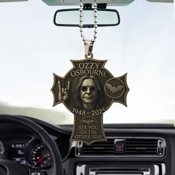 Ozzy Osbourne Custom shape 2-sided Acrylic Car Ornament - TANTN 14780