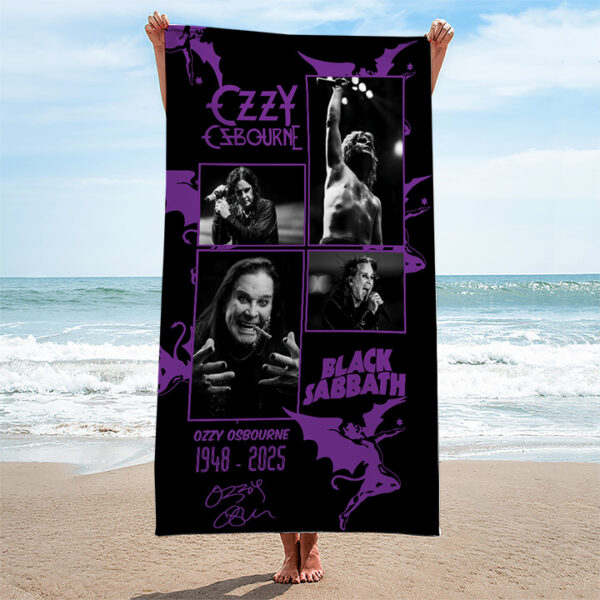 Ozzy Osbourne Rectangle Beach Towel - GNE 4090