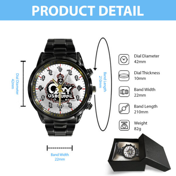 Ozzy Osbourne Black Stainless Steel Watch - TANTN 14705