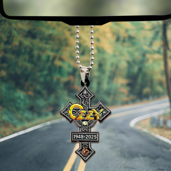 Ozzy Osbourne Custom shape 2-sided Acrylic Car Ornament - TANTN 14810