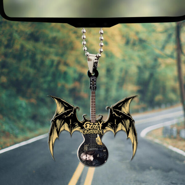 Ozzy Osbourne Custom shape 2-sided Acrylic Car Ornament - TANTN 14890