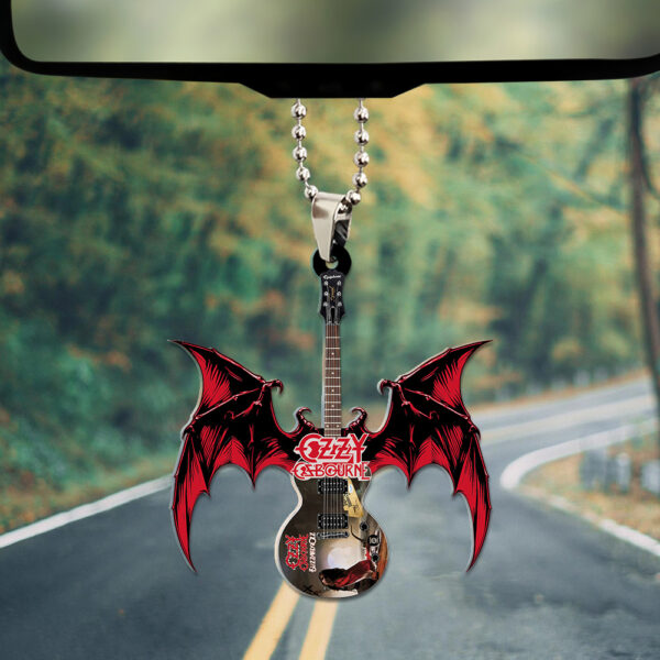Ozzy Osbourne Custom shape 2-sided Acrylic Car Ornament - TANTN 14891