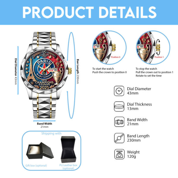 Paris Saint-Germain Alloy Luxury Quartz Watch - TANTN 14812
