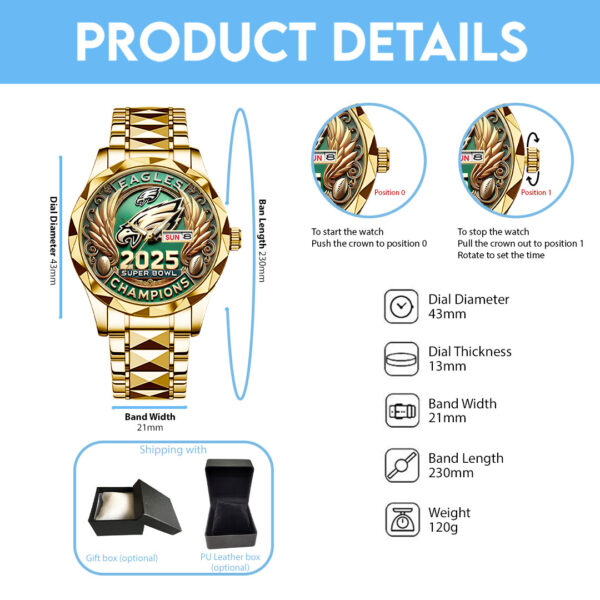 Philadelphia Eagles Alloy Luxury Quartz Watch - TANTN 14829