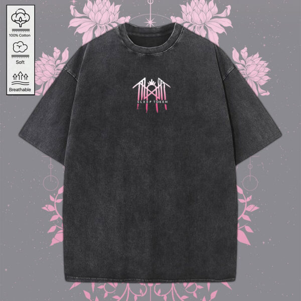 Sleep Token 2D Acid Washed Cotton Shirt - MEDIA 153