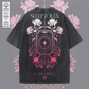 Sleep Token 2D Acid Washed Cotton Shirt - MEDIA 153