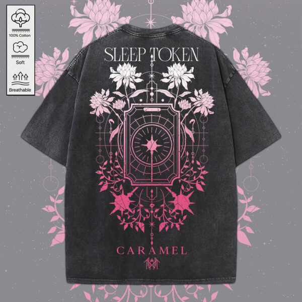 Sleep Token 2D Acid Washed Cotton Shirt - MEDIA 153