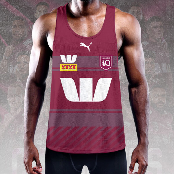 Queensland Maroons Y-Back Muscle Tank Top - HOATT 11768