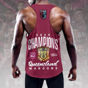 Queensland Maroons Y-Back Muscle Tank Top - HOATT 11768