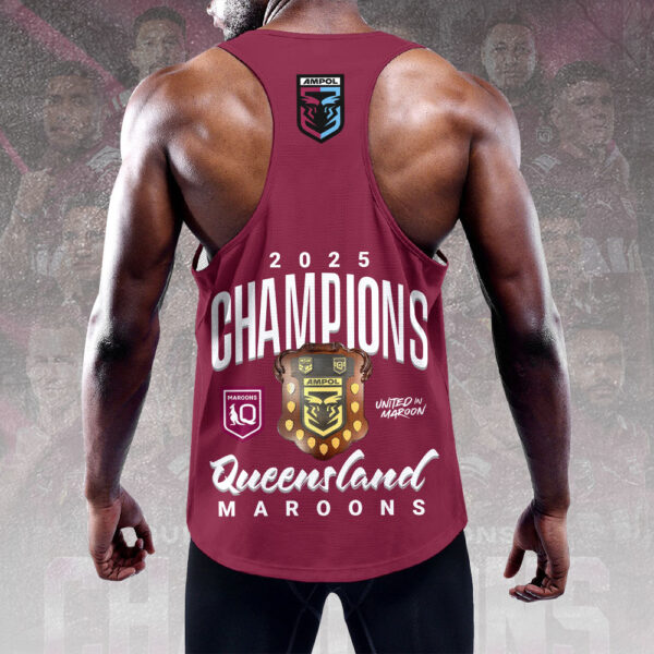 Queensland Maroons Y-Back Muscle Tank Top - HOATT 11768