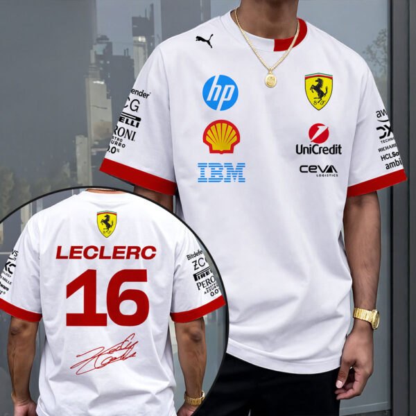 Scuderia Ferrari x Charles Leclerc 3D T-Shirt - MAITM 12031