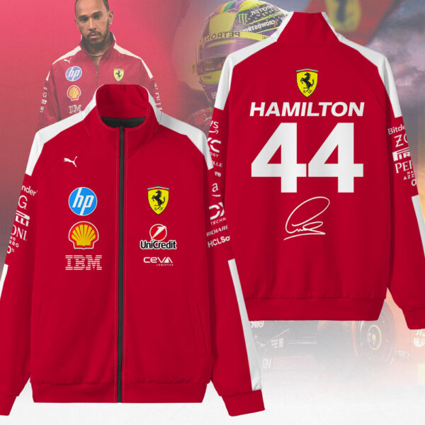 Scuderia Ferrari x Lewis Hamilton Stand Collar Black Lining Jacket - MAITM 12055