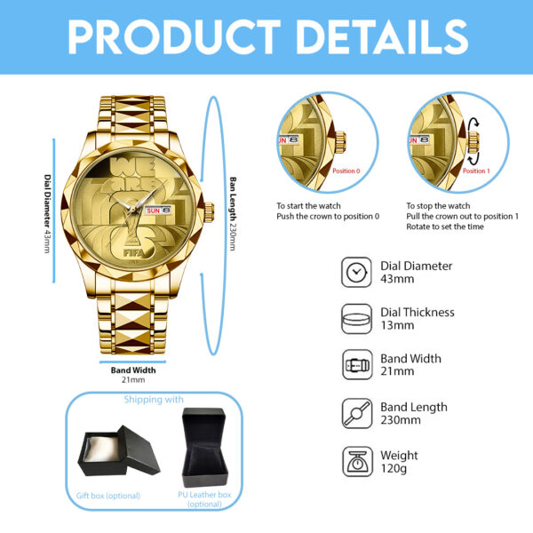 World Cup 2026 Alloy Luxury Quartz Watch - TANTN 14118