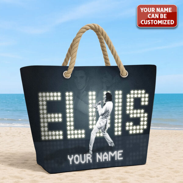 Personalized Elvis Presley Hemp Rope Tote Bag - TANTN 14242