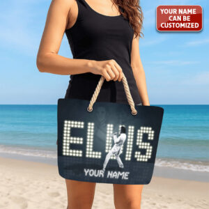 Personalized Elvis Presley Hemp Rope Tote Bag - TANTN 14242